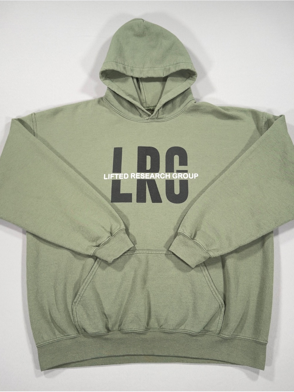 LRG Lifted Research Group Green Hoodie Men's XL Standard Fit Cotton Blend